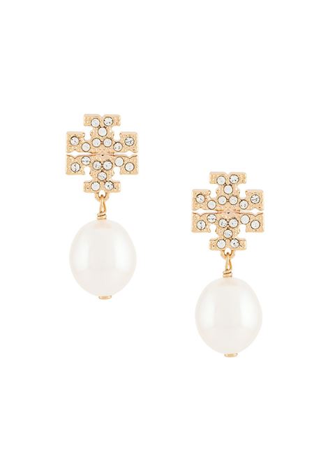 Gold Kira pearl drop earrings Tory Burch - women